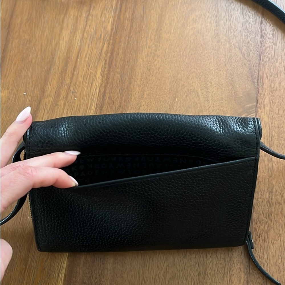 kate spade Black Pebbled Leather Crossbody with Tassel - Picture 4 of 4